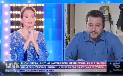 Barbara D'Urso, Matteo Salvini