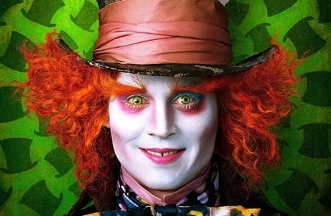 Iohnny Depp in Alice in Wonderland