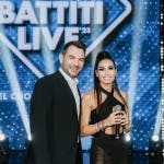 Alan Palmieri ed Elisabetta Gregoraci - Battiti Live 2023 (foto US Mediaset)